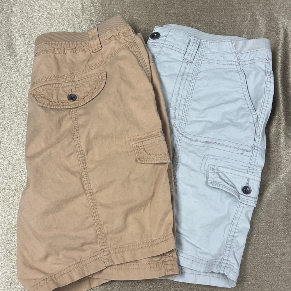 Style & Co. Women’s Twin Cargo Shorts — Stone & Dark Tan